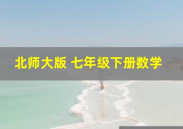 北师大版 七年级下册数学